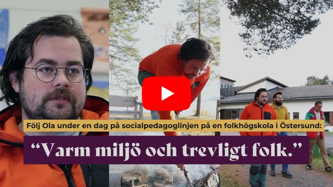 Följ Ola under en dag på en folkhögskola.